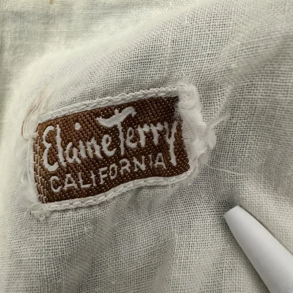 VINTAGE 50s Elaine Terry dress with full skirt polka dots & sweathear neckline - Picture 8 of 11